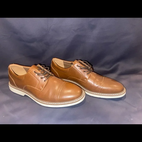 Men’s alfani dress shoes brown Oxford size 11 s-l400.jpg main image 4